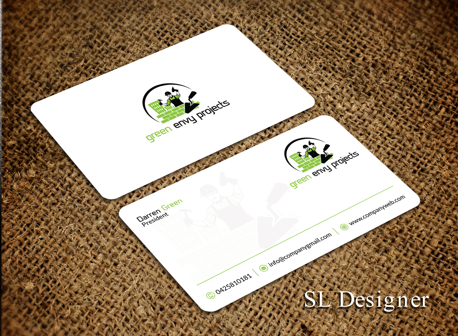 Business Card Design by SL Designer for Green envy projects | Design #17368235
