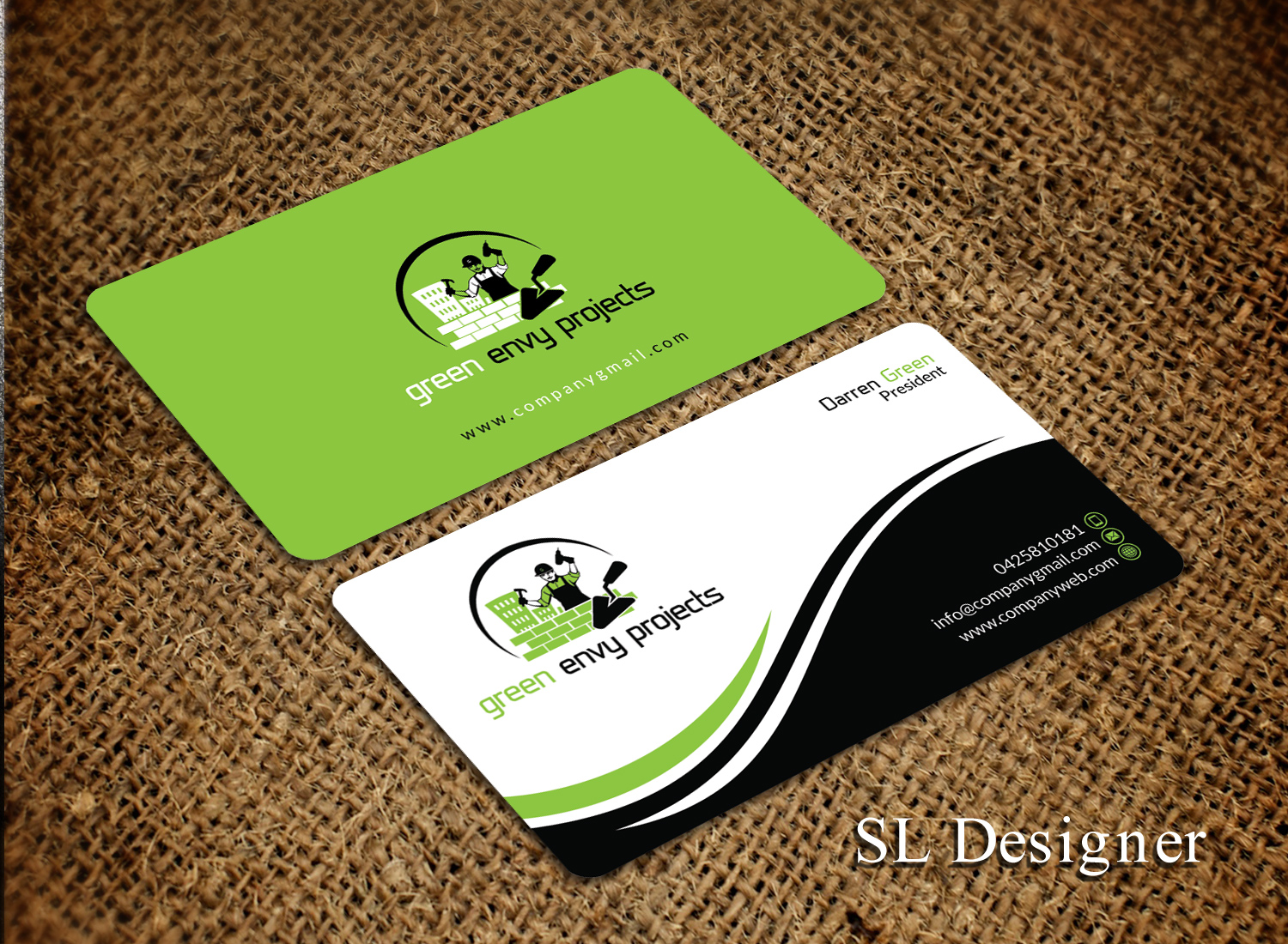 Business Card Design by SL Designer for Green envy projects | Design #17368236