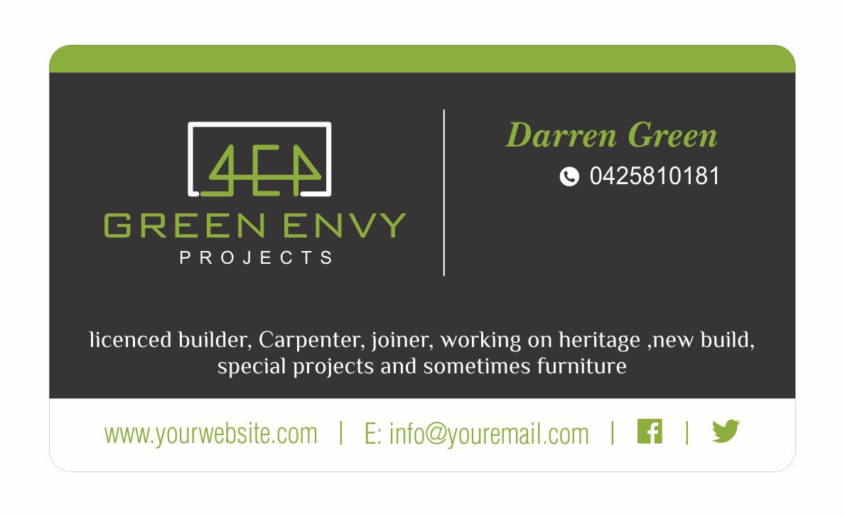 Visitenkarten-Design von advikcreations171 2 für Green envy projects | Design #17343465