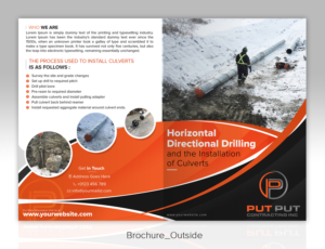 Brochure Design by SAI DESIGNS for Put Put Contracting Inc | Design #17297358