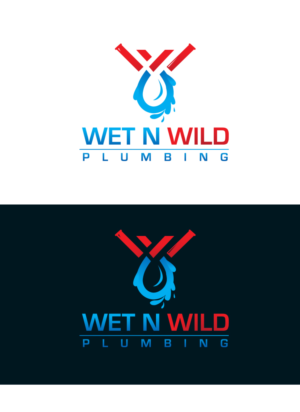 Logo Design by Maher Sh for Wet n Wild Plumbing  | Design: #17330560