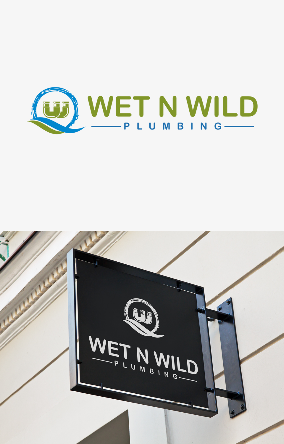 Logo Design by yganess for Wet n Wild Plumbing  | Design #17300572