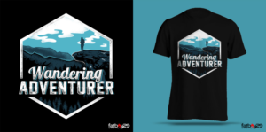 Wandering Adventurer - The most amazing adventure gear | T-shirt Design by Fatboy Graphic