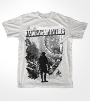 Wandering Adventurer - The most amazing adventure gear | T-shirt Design by dundun