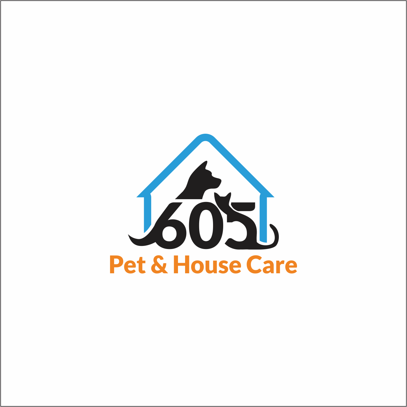 Logo Design by Arham Hidayat for 605 Pet & House Care | Design #17382734