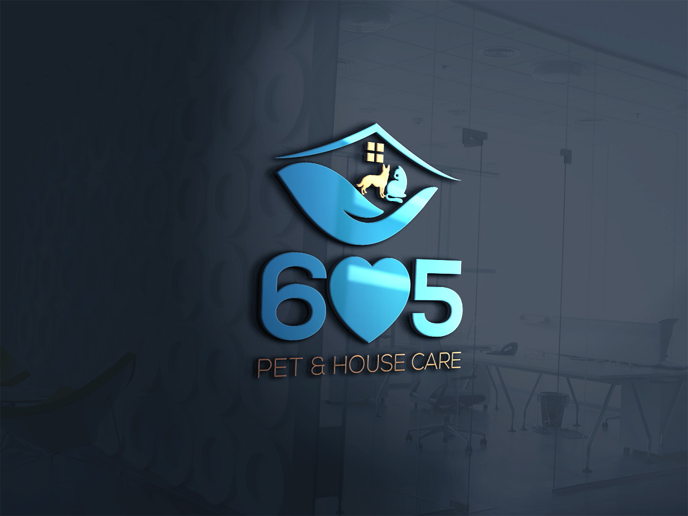 Logo Design by jakia for 605 Pet & House Care | Design #17320810