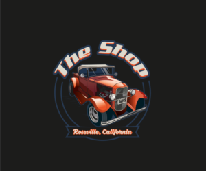 Logo/Graphic for a Shop/Garage featuring a 1931 Ford Roadster Pickup -hotrods/classic cars/muscle ca | Diseño Gráfico por rum
