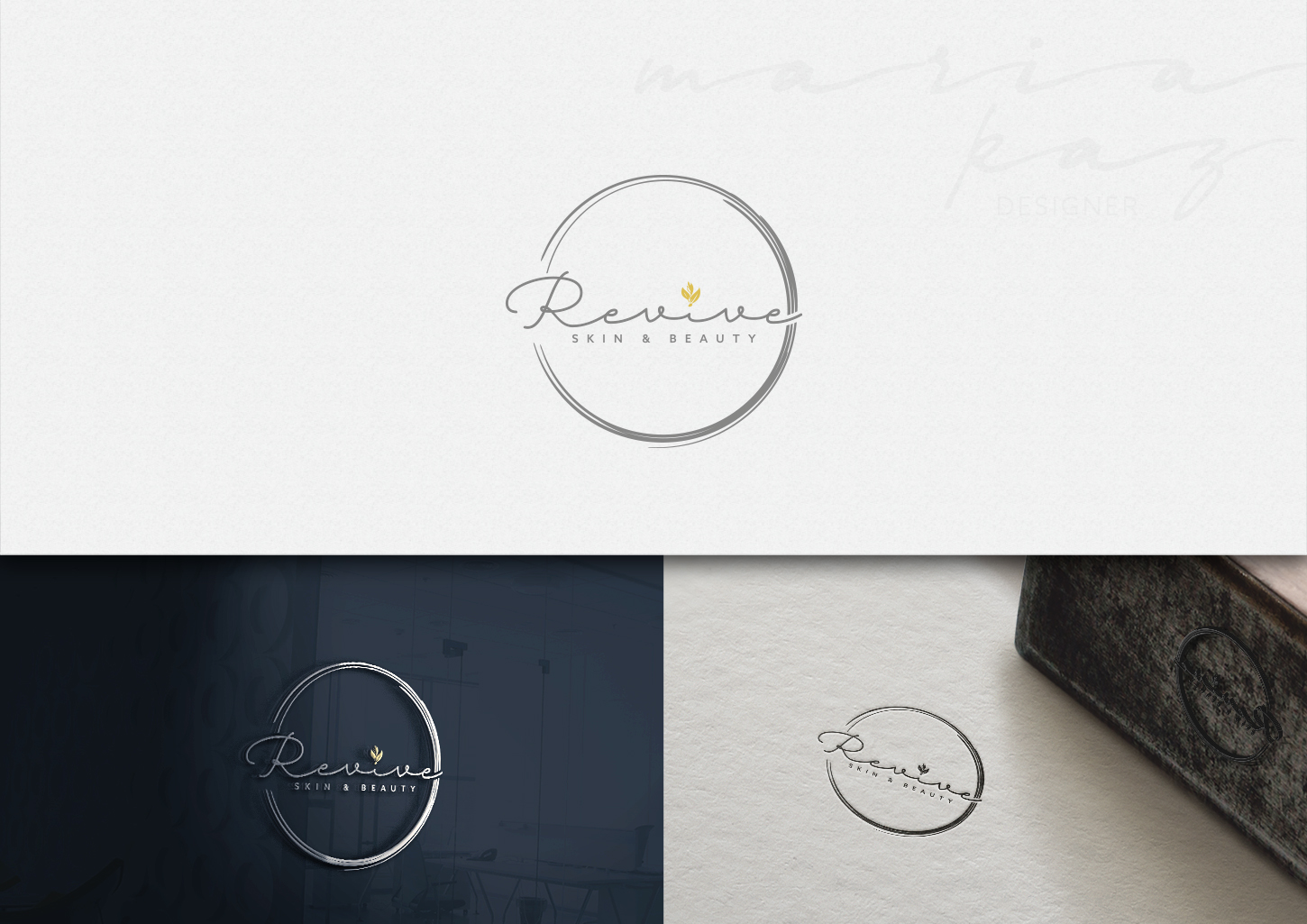 Logo Design by maria-kaz for Revive Skin and beauty  | Design #17617617
