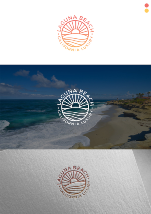Larger Primary Text: Laguna Beach    Secondary Smaller Text: California Luxury | Logo Design by christianpoetoe