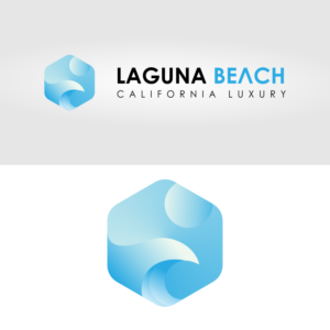 Larger Primary Text: Laguna Beach    Secondary Smaller Text: California Luxury | Diseño de Logo por tjangkir