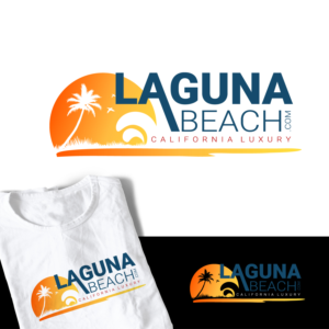 Larger Primary Text: Laguna Beach    Secondary Smaller Text: California Luxury | Logo Design by TRHZ
