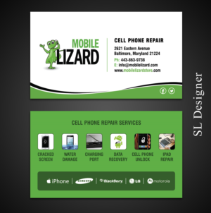 MLizard Cell Phone Repair  | Diseño de Tarjeta de Presentación por SL Designer