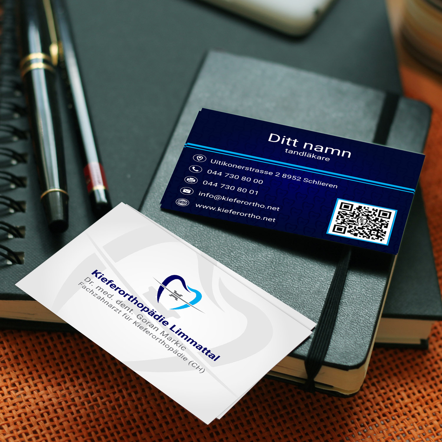 Business Card Design by Rafael Willames for Kieferorthopädie Limmattal GmbH | Design #17318709
