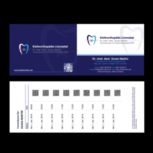Business Card Design by Sandaruwan for Kieferorthopädie Limmattal GmbH | Design #17358493