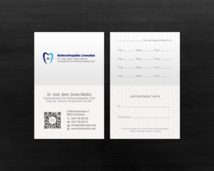 Business Card Design by chandrayaan.creative for Kieferorthopädie Limmattal GmbH | Design: #17322142