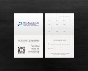 Business Card Design by chandrayaan.creative for Kieferorthopädie Limmattal GmbH | Design: #17322143