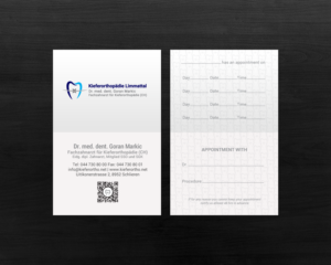 Business Card Design by chandrayaan.creative for Kieferorthopädie Limmattal GmbH | Design: #17322144