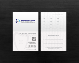 Business Card Design by chandrayaan.creative for Kieferorthopädie Limmattal GmbH | Design: #17322591