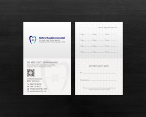 Business Card Design by chandrayaan.creative for Kieferorthopädie Limmattal GmbH | Design: #17322592