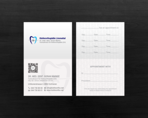 Business Card Design by chandrayaan.creative for Kieferorthopädie Limmattal GmbH | Design: #17322640