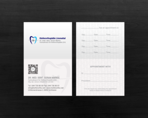 Business Card Design by chandrayaan.creative for Kieferorthopädie Limmattal GmbH | Design: #17322641
