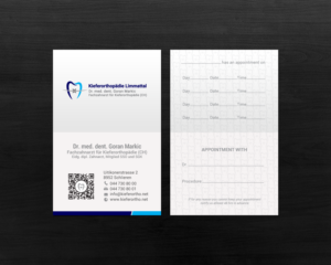 Business Card Design by chandrayaan.creative for Kieferorthopädie Limmattal GmbH | Design: #17322643