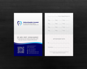 Business Card Design by chandrayaan.creative for Kieferorthopädie Limmattal GmbH | Design: #17322735