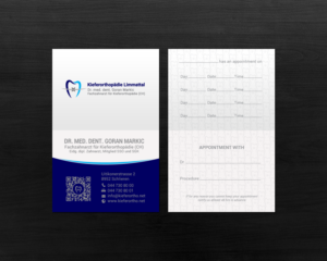 Business Card Design by chandrayaan.creative for Kieferorthopädie Limmattal GmbH | Design: #17322736
