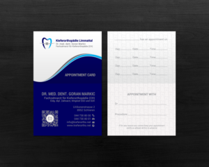 Business Card Design by chandrayaan.creative for Kieferorthopädie Limmattal GmbH | Design: #17322779