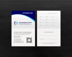Business Card Design by chandrayaan.creative for Kieferorthopädie Limmattal GmbH | Design: #17322859
