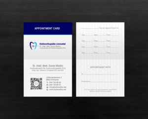 Business Card Design by chandrayaan.creative for Kieferorthopädie Limmattal GmbH | Design: #17322860