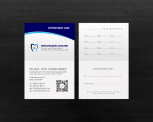 Business Card Design by chandrayaan.creative for Kieferorthopädie Limmattal GmbH | Design: #17322861