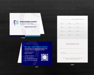 Business Card Design by chandrayaan.creative for Kieferorthopädie Limmattal GmbH | Design: #17335441