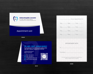 Business Card Design by chandrayaan.creative for Kieferorthopädie Limmattal GmbH | Design: #17335554
