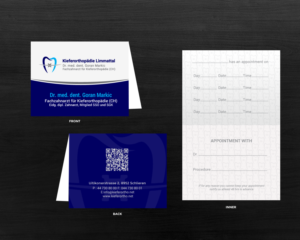 Business Card Design by chandrayaan.creative for Kieferorthopädie Limmattal GmbH | Design: #17336003