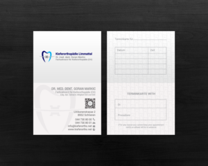 Business Card Design by chandrayaan.creative for Kieferorthopädie Limmattal GmbH | Design: #17420523