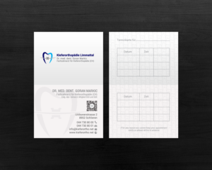 Business Card Design by chandrayaan.creative for Kieferorthopädie Limmattal GmbH | Design: #17421883