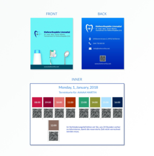 Business Card Design by Ujaan for Kieferorthopädie Limmattal GmbH | Design #17380477