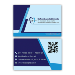 Business Card Design by kajal 3 for Kieferorthopädie Limmattal GmbH | Design: #17317630