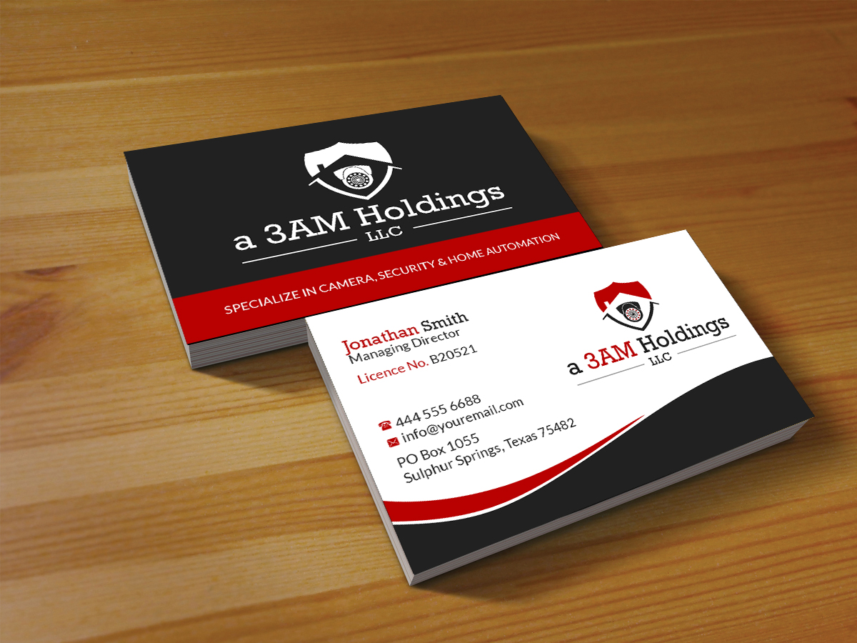 Business Card Design by Creations Box 2015 for 3am Holdings, LLC | Design #17328205
