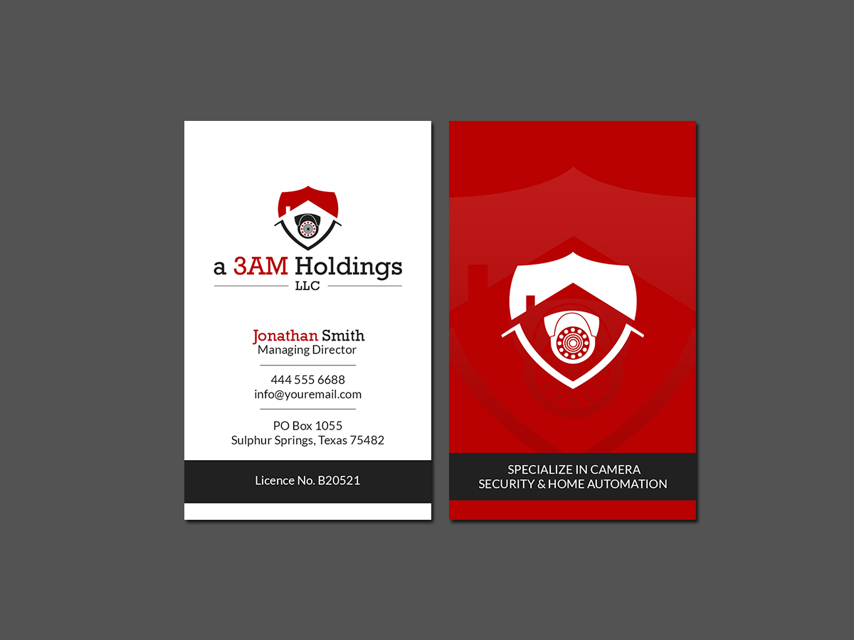 Visitenkarten-Design von Creations Box 2015 für 3am Holdings, LLC | Design #17328206