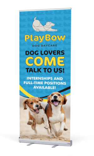 Start-up Dog Daycare Needs a Retractable Banner Design for Career Fair | Messestand-Design von ecorokerz