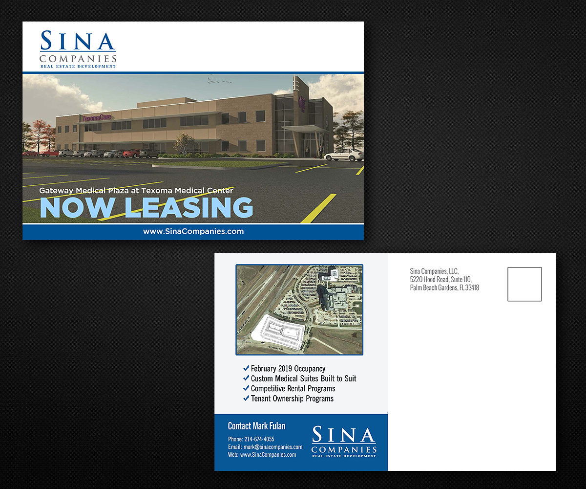 Design de Carte Postale par Designers Hub pour Sina Companies LLC | Design #17318110