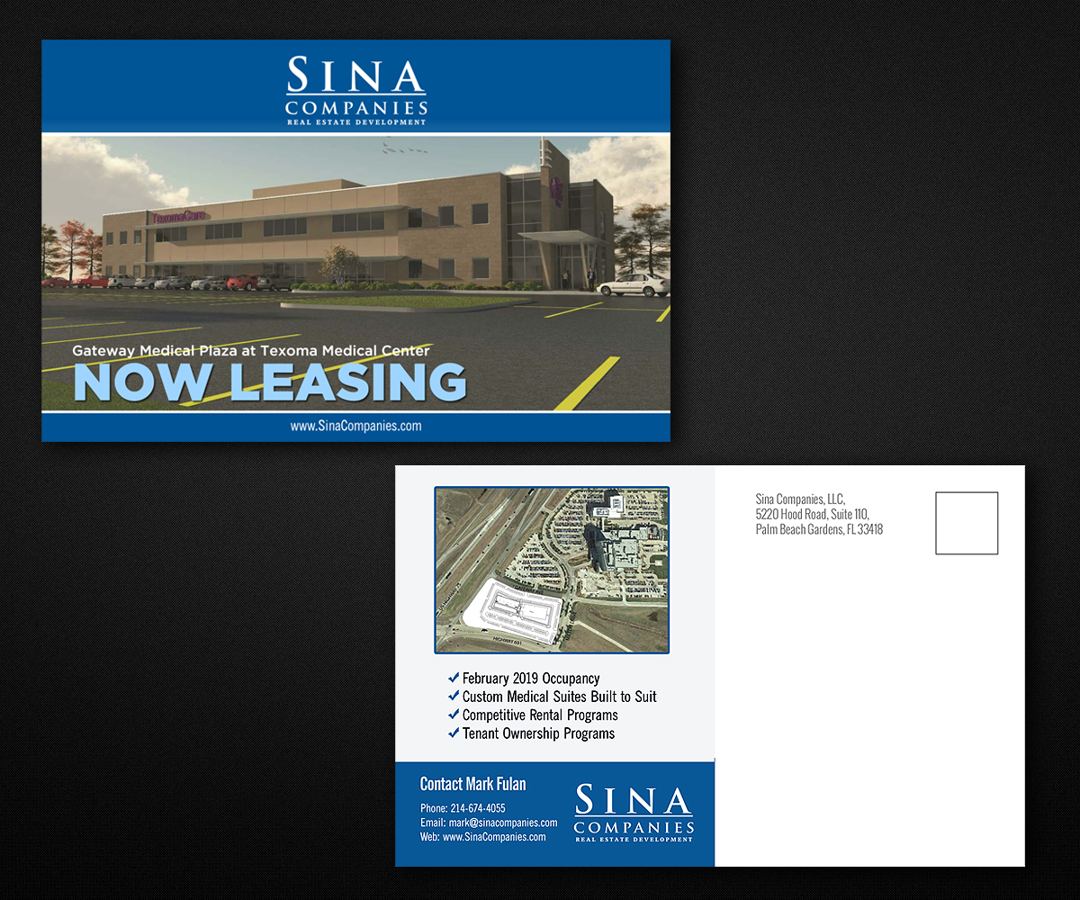 Design de Carte Postale par Designers Hub pour Sina Companies LLC | Design #17318111