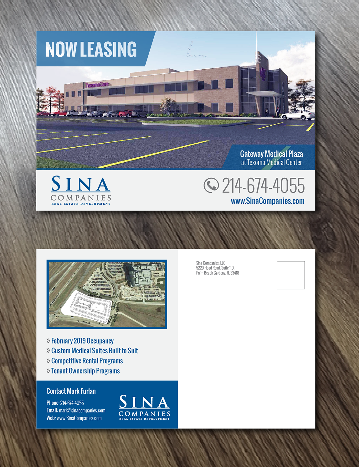 Postcard Design by Alexandar for Sina Companies LLC | Design #17317668