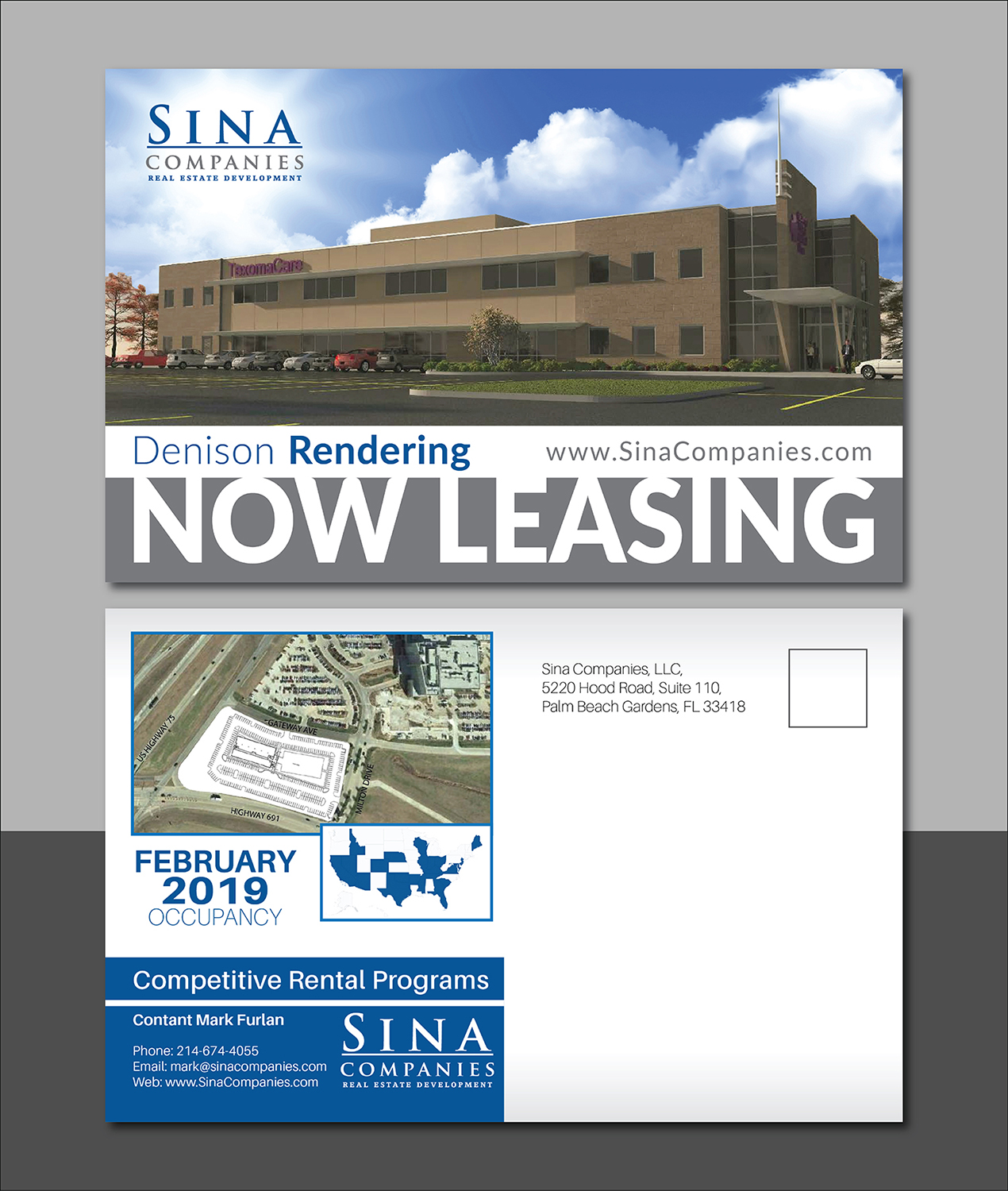 Design de Carte Postale par Deziners Zone pour Sina Companies LLC | Design #17325077