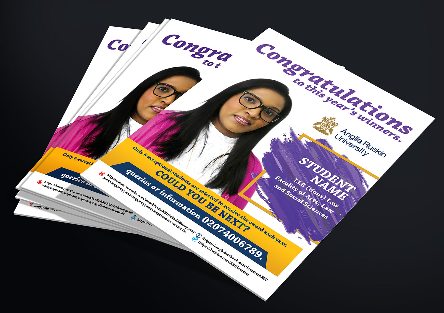 Flyer Design by Deziners Zone for Anglia Ruskin University London | Design #18606005