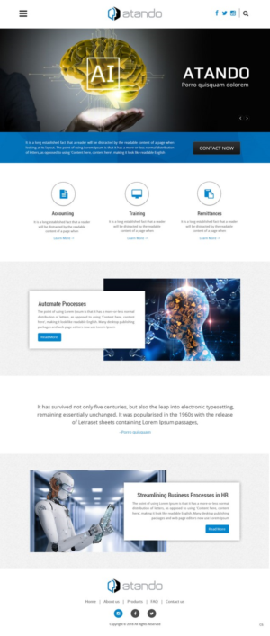 Squarespace-Design von pb für Atando Technologies, LLC | Design: #17334559