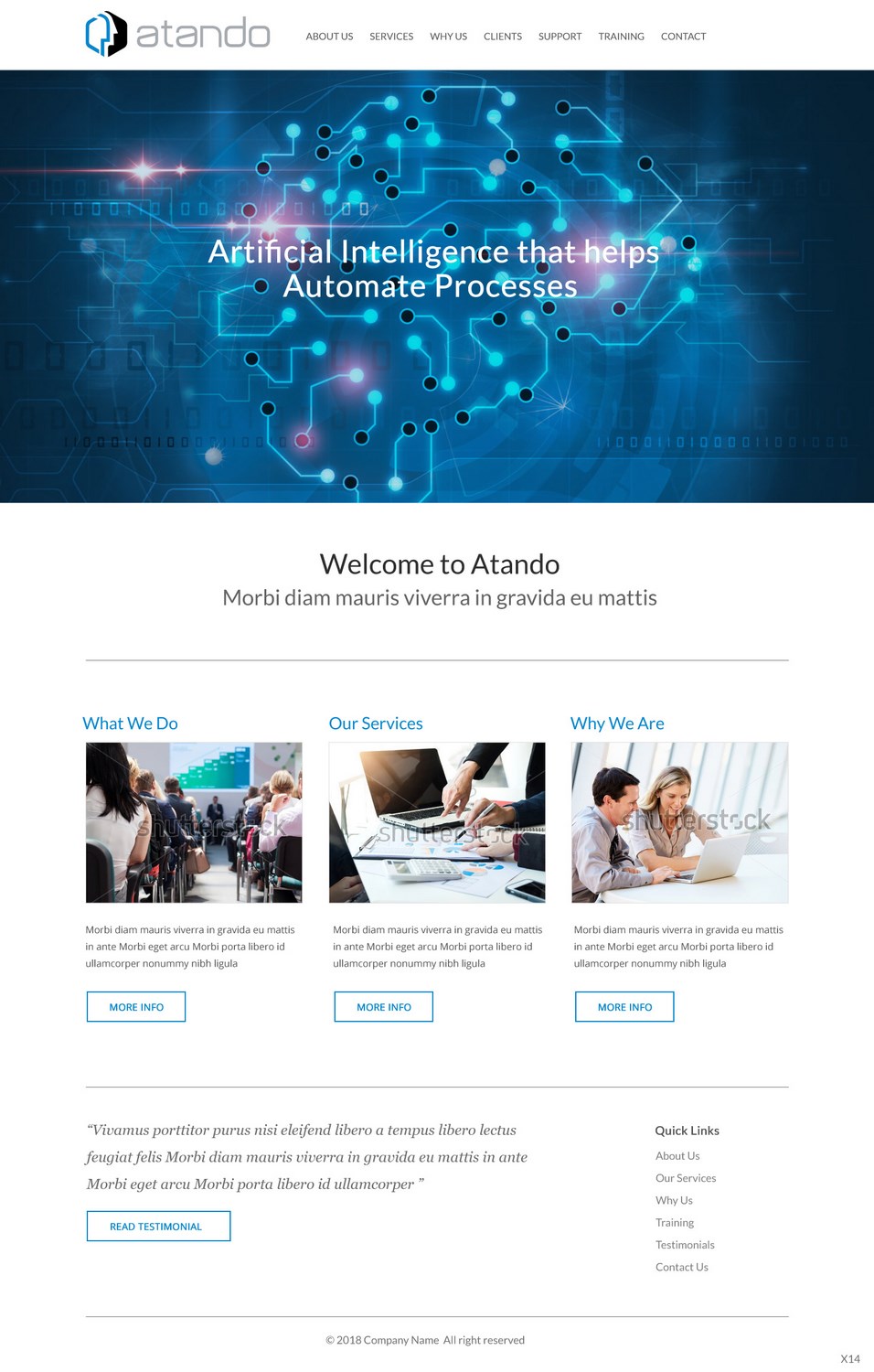 Squarespace-Design von pb für Atando Technologies, LLC | Design #17334560