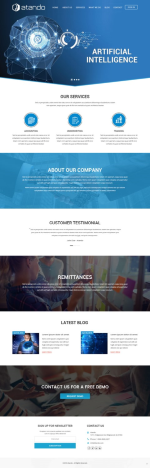 Squarespace-Design von pb für Atando Technologies, LLC | Design: #17345833